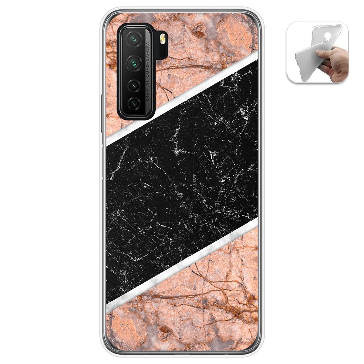 Funda Gel Tpu para  Huawei P40 Lite 5G diseño Mármol 07 Dibujos