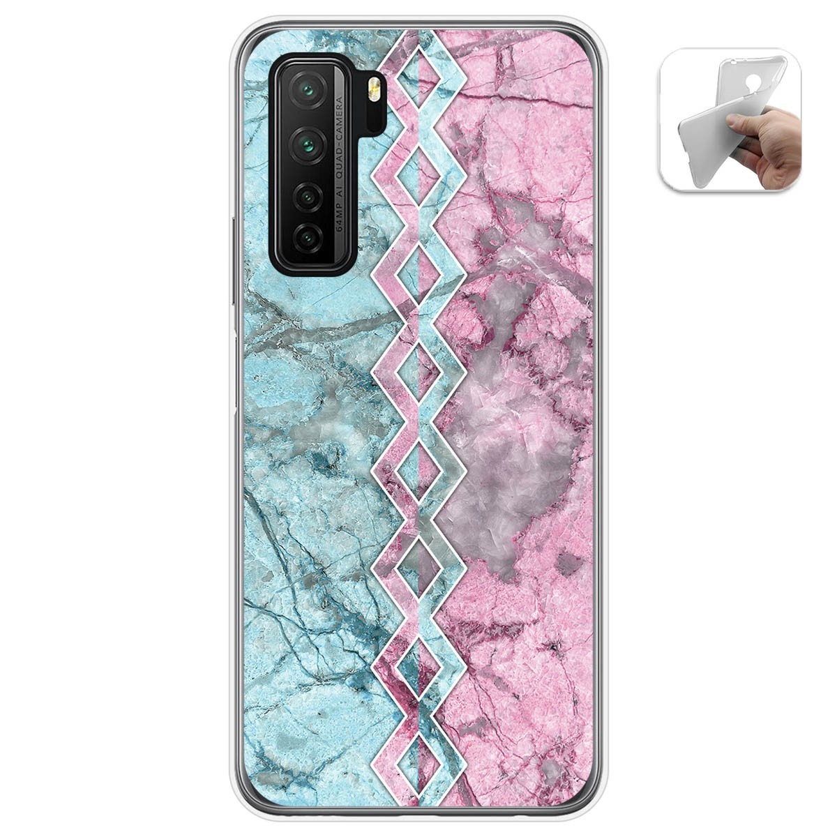 Funda Gel Tpu para  Huawei P40 Lite 5G diseño Mármol 08 Dibujos