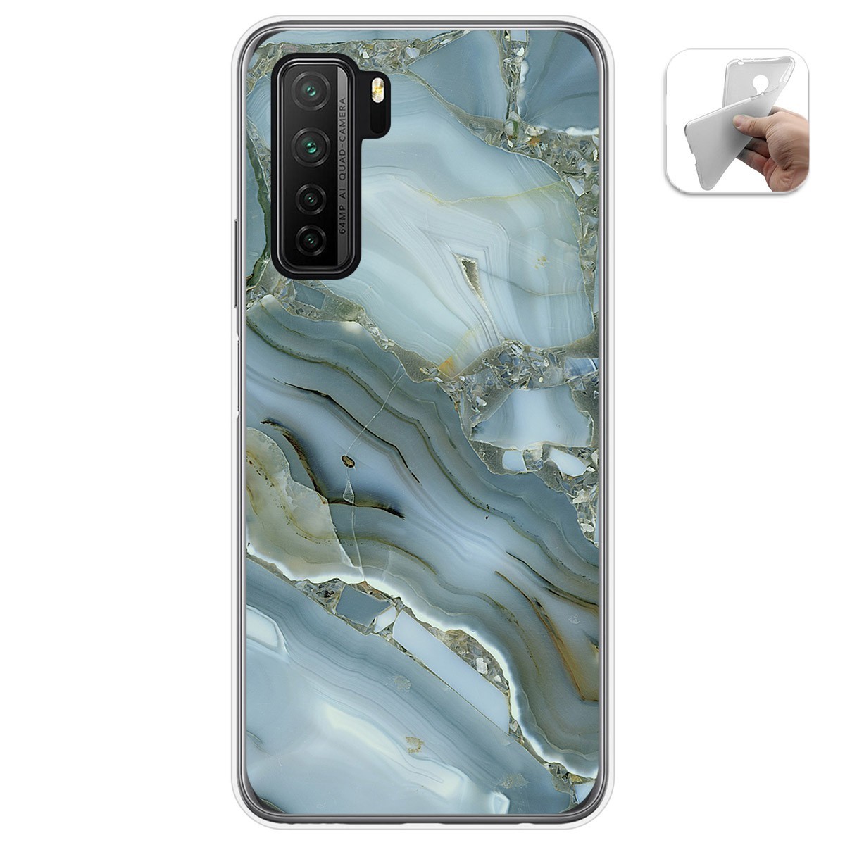 Funda Gel Tpu para  Huawei P40 Lite 5G diseño Mármol 09 Dibujos