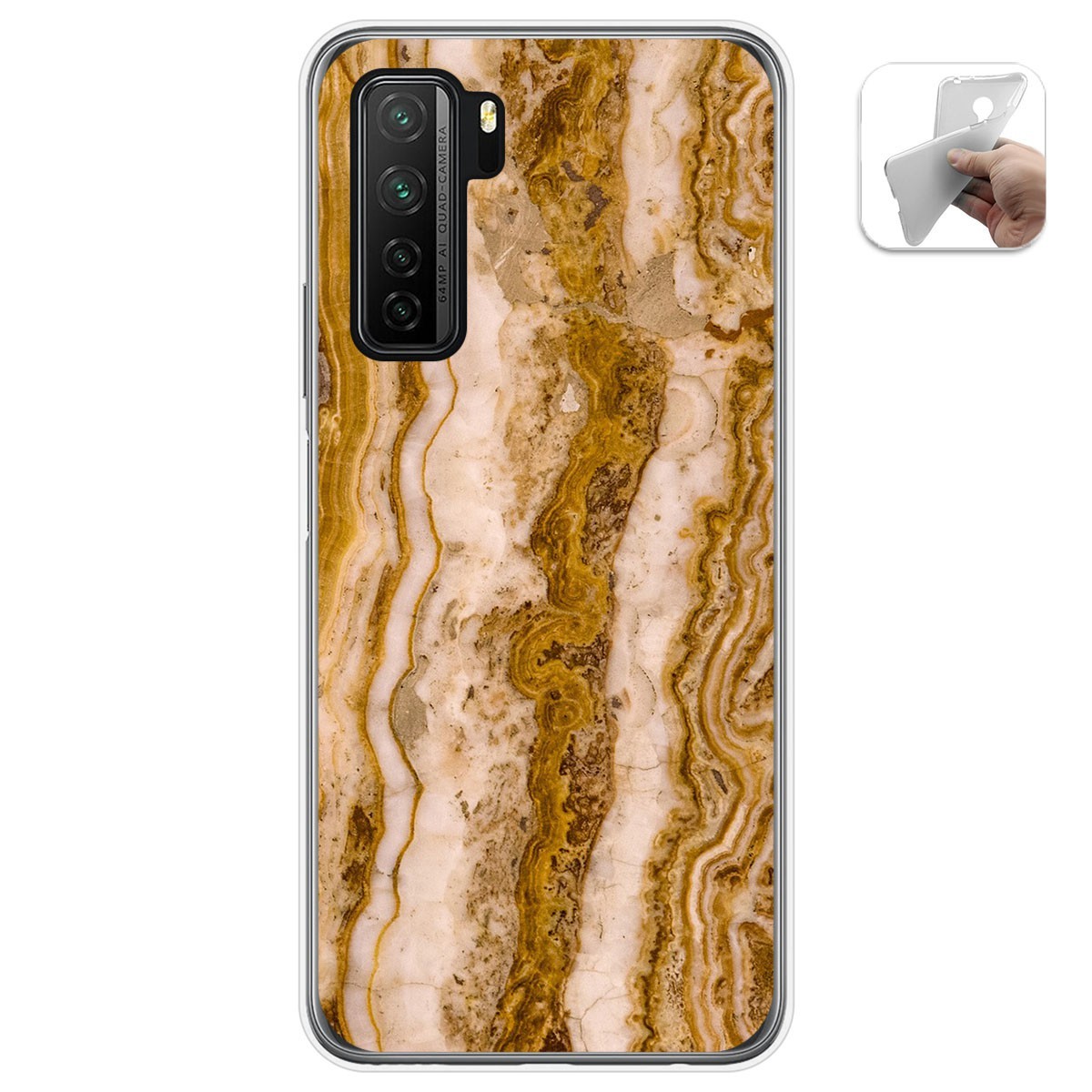 Funda Gel Tpu para  Huawei P40 Lite 5G diseño Mármol 10 Dibujos
