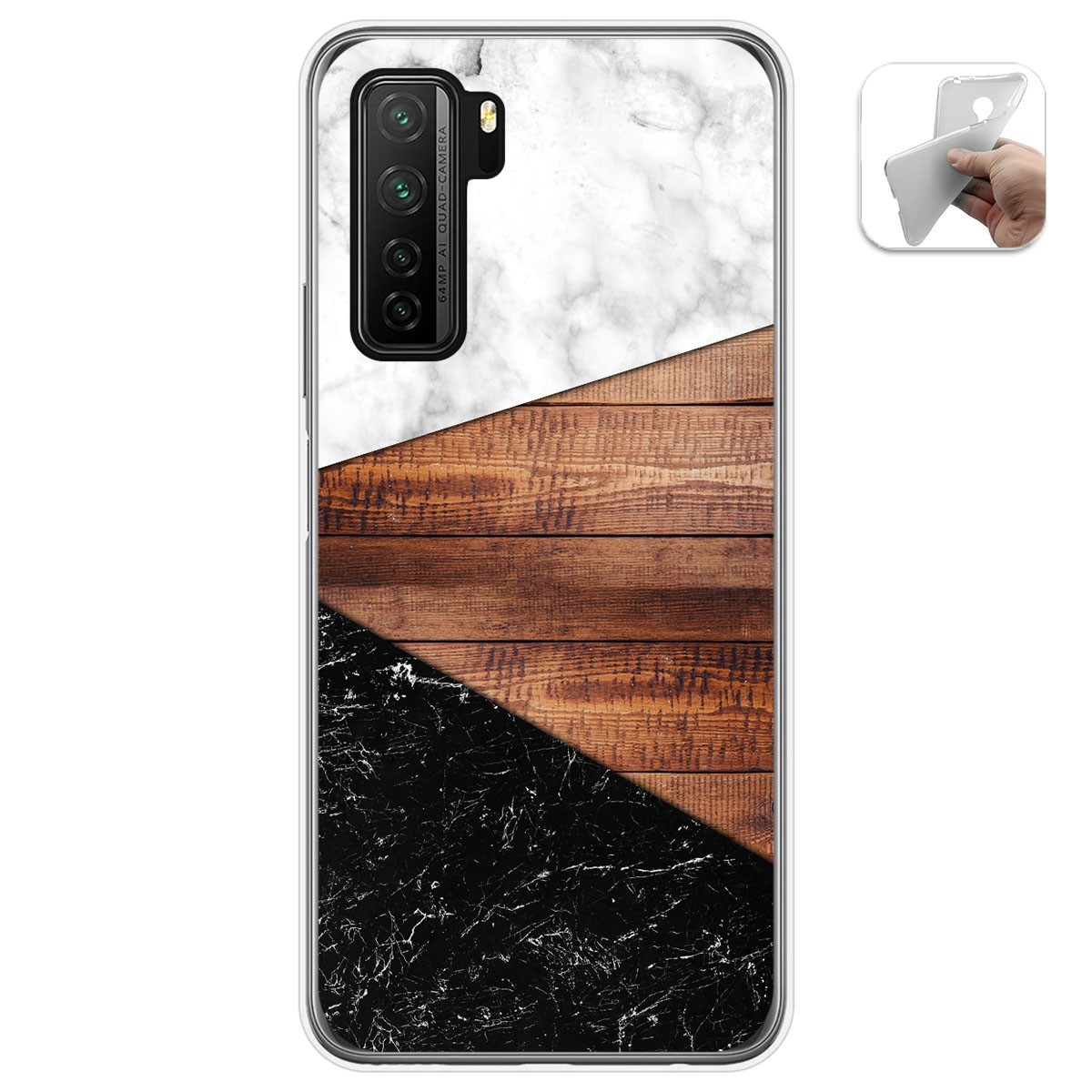 Funda Gel Tpu para  Huawei P40 Lite 5G diseño Mármol 11 Dibujos