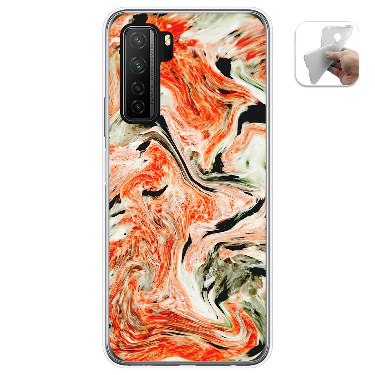 Funda Gel Tpu para  Huawei P40 Lite 5G diseño Mármol 12 Dibujos