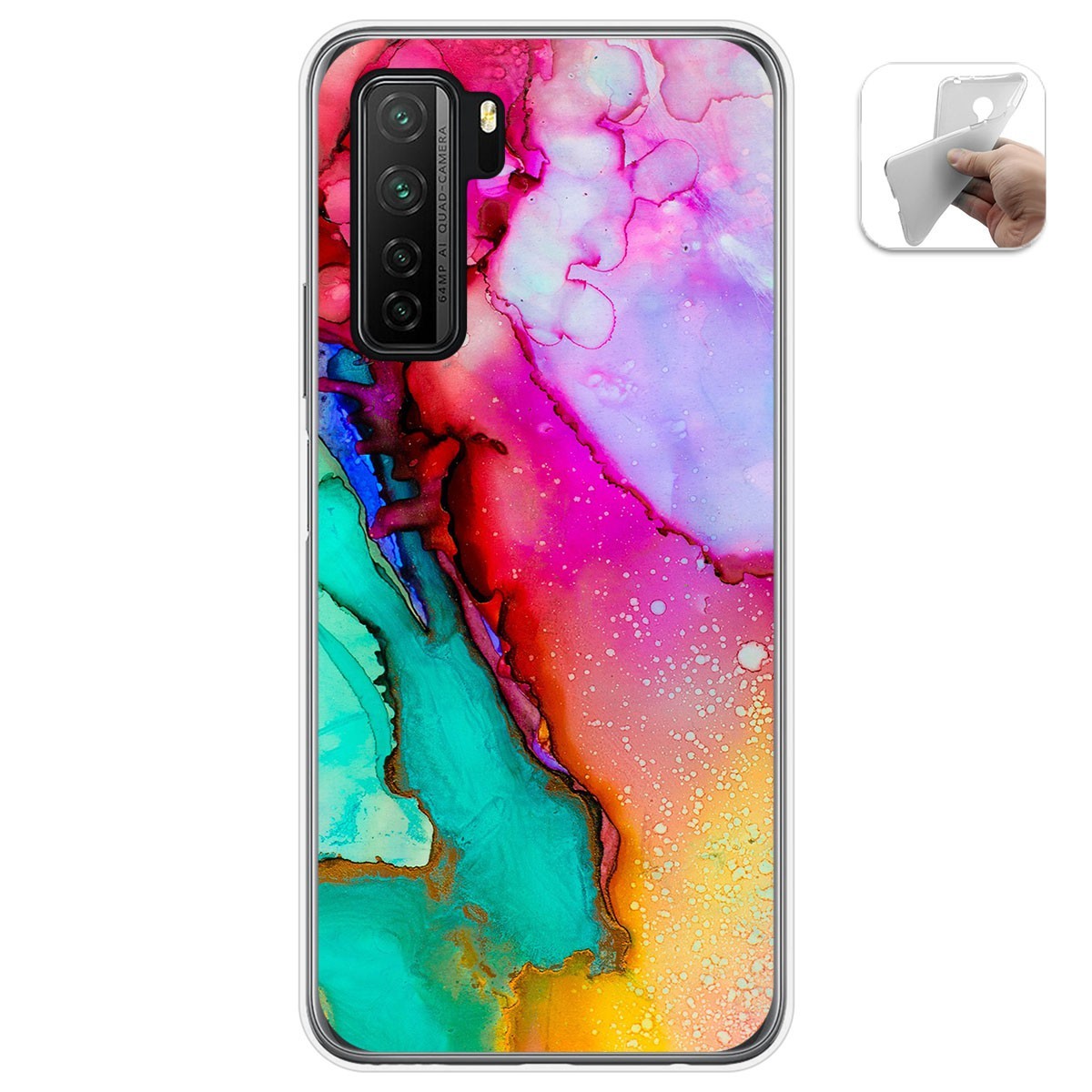 Funda Gel Tpu para  Huawei P40 Lite 5G diseño Mármol 15 Dibujos