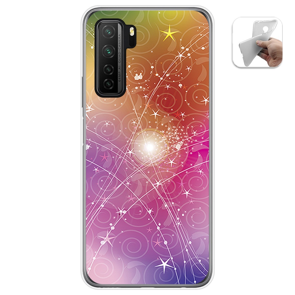 Funda Gel Tpu para  Huawei P40 Lite 5G diseño Abstracto Dibujos