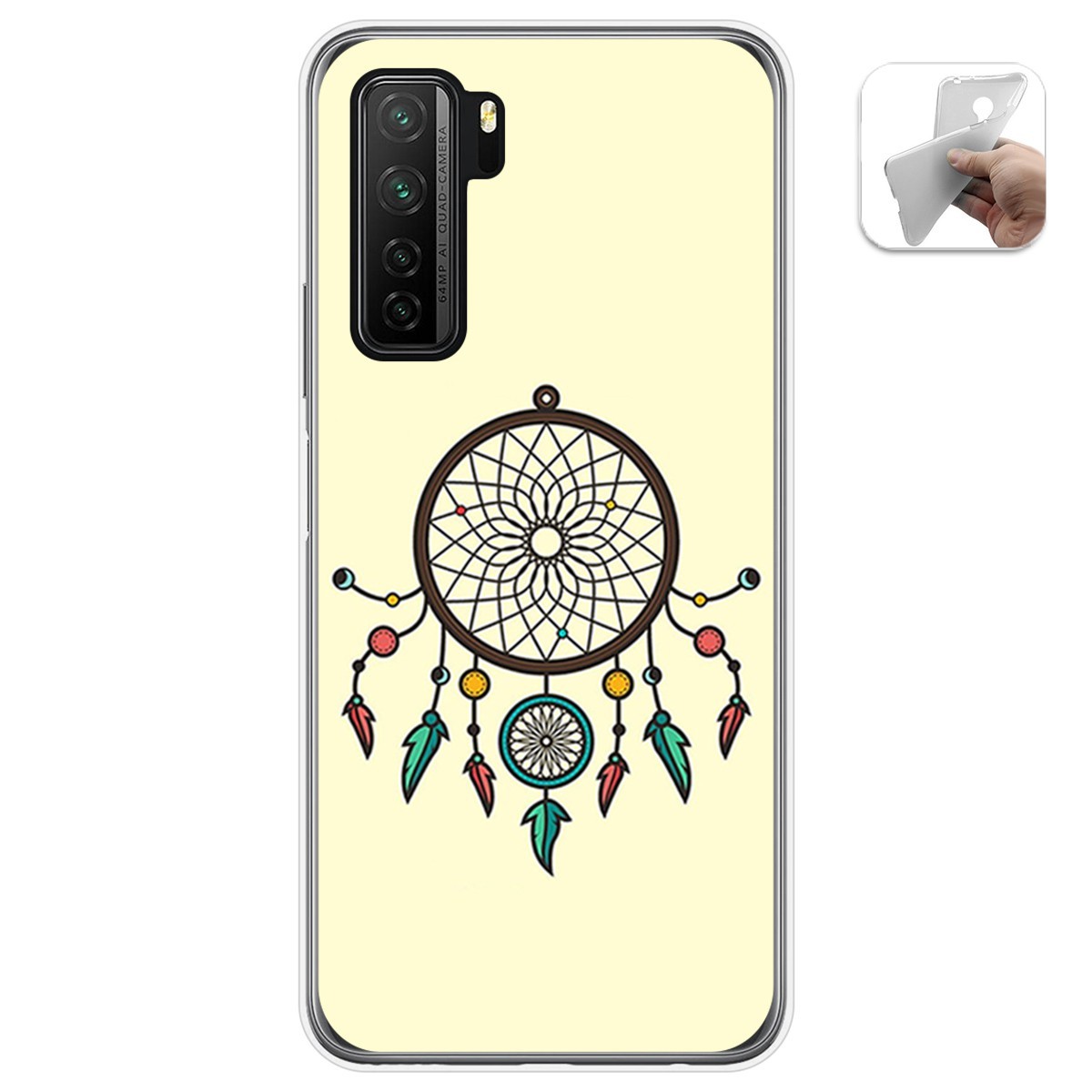 Funda Gel Tpu para  Huawei P40 Lite 5G diseño Atrapasueños Dibujos