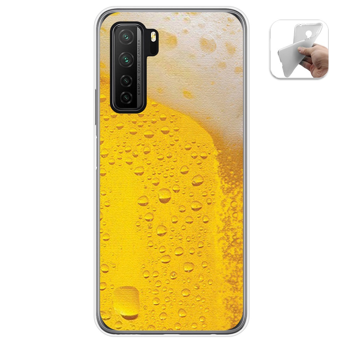 Funda Gel Tpu para  Huawei P40 Lite 5G diseño Cerveza Dibujos