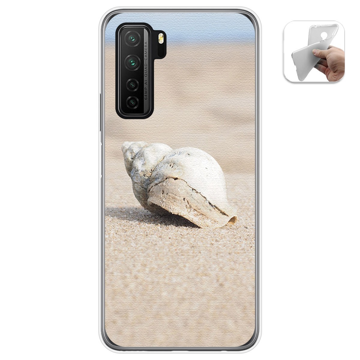 Funda Gel Tpu para  Huawei P40 Lite 5G diseño Concha Dibujos