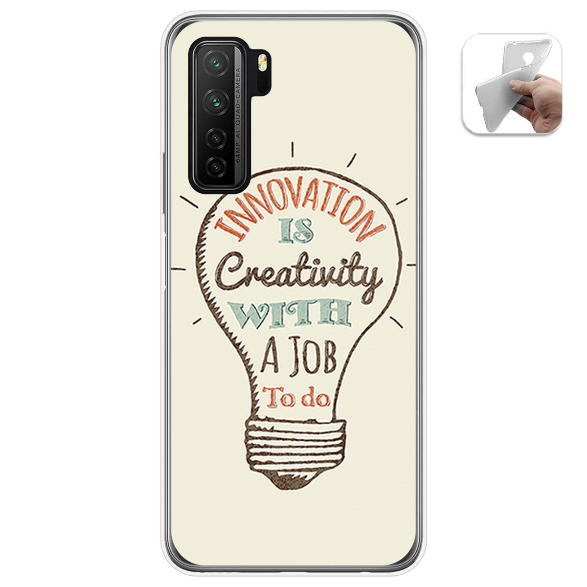 Funda Gel Tpu para  Huawei P40 Lite 5G diseño Creativity Dibujos