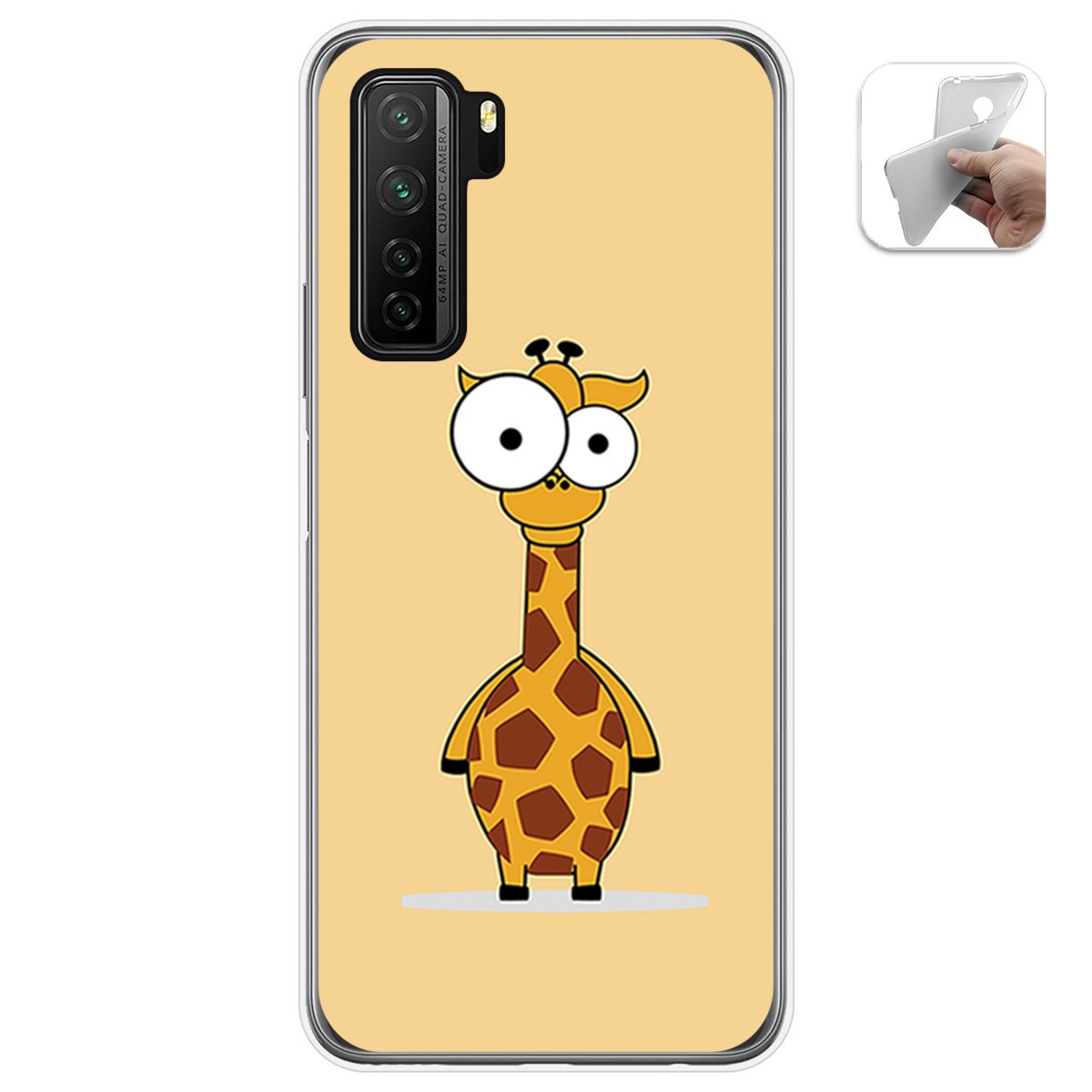 Funda Gel Tpu para  Huawei P40 Lite 5G diseño Jirafa Dibujos