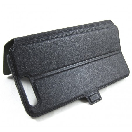 Funda Soporte Piel Negra para Huawei P10 Plus Flip Libro