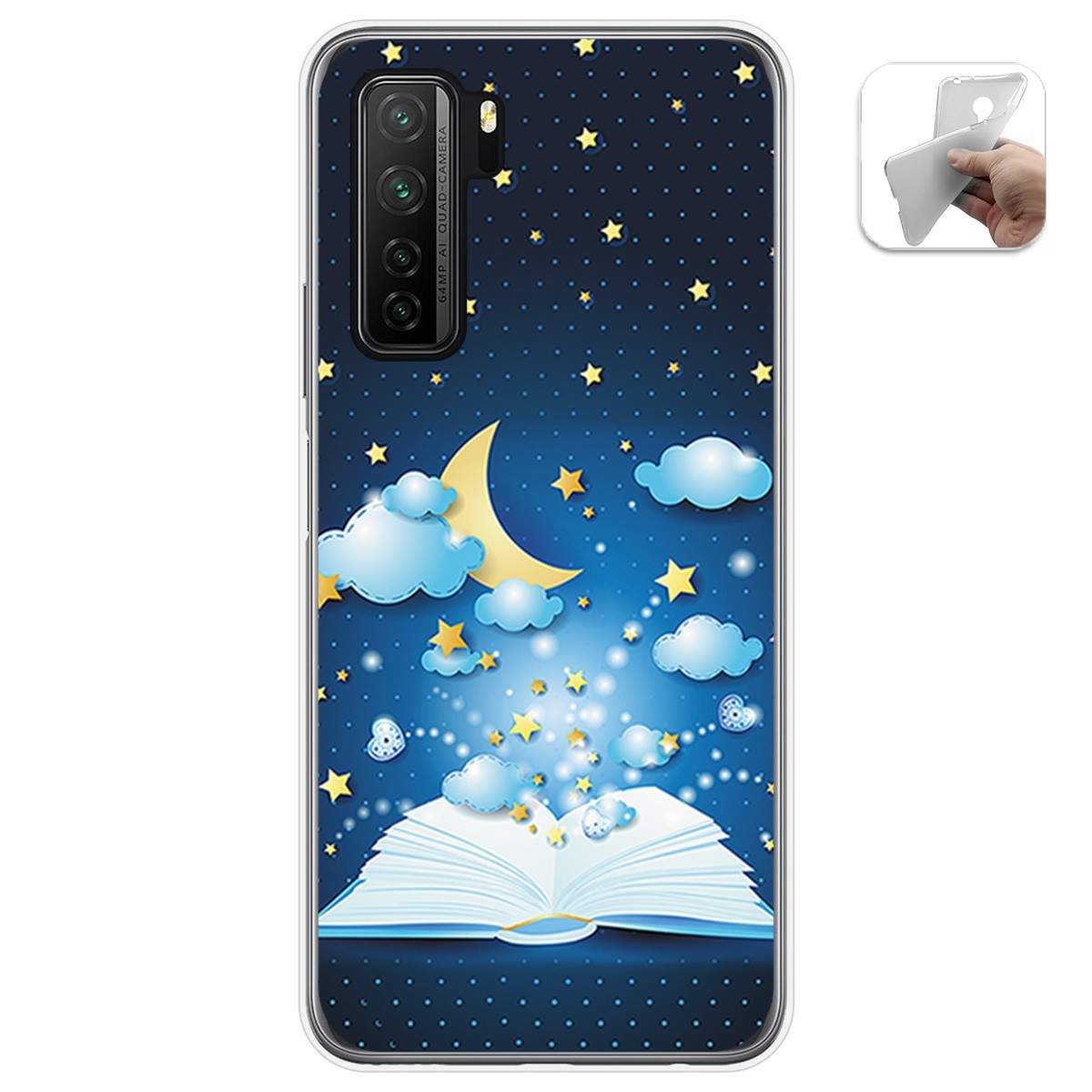 Funda Gel Tpu para  Huawei P40 Lite 5G diseño Libro Cuentos Dibujos