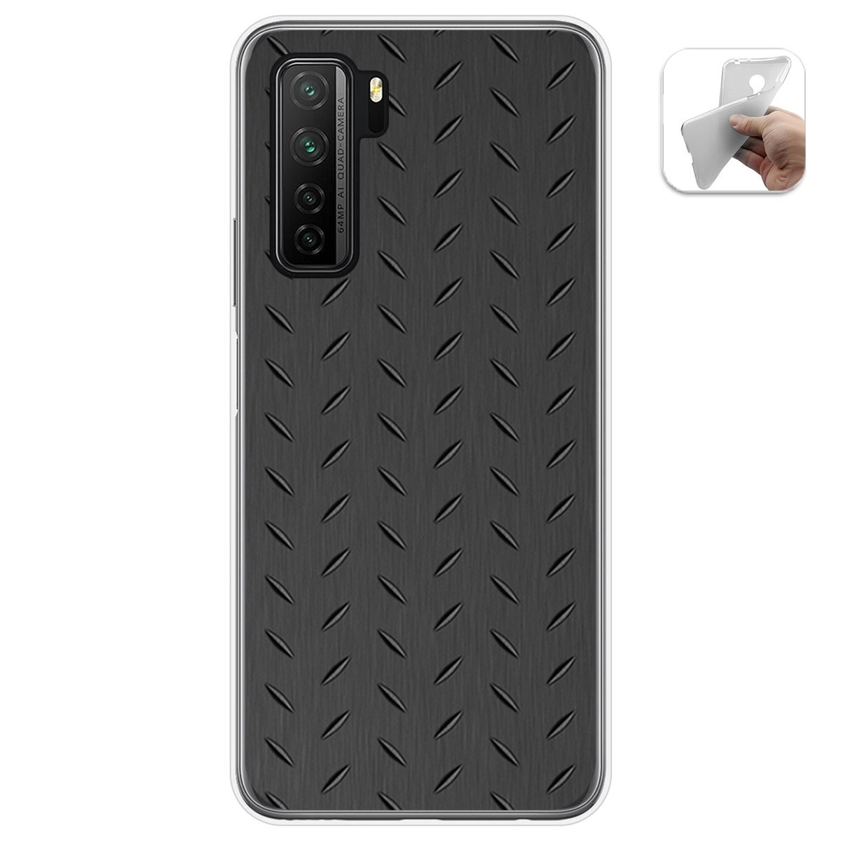 Funda Gel Tpu para  Huawei P40 Lite 5G diseño Metal Dibujos