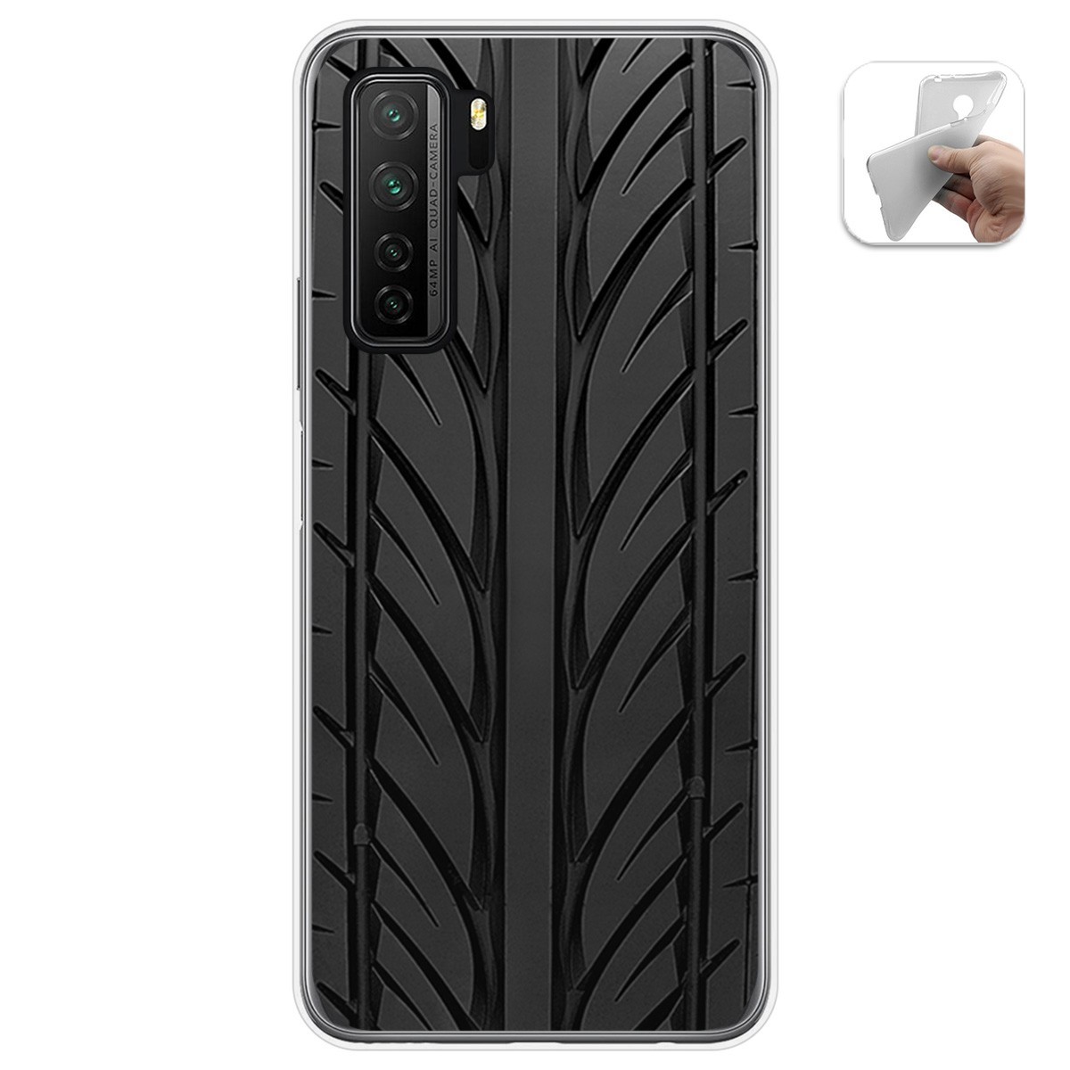 Funda Gel Tpu para  Huawei P40 Lite 5G diseño Neumatico Dibujos