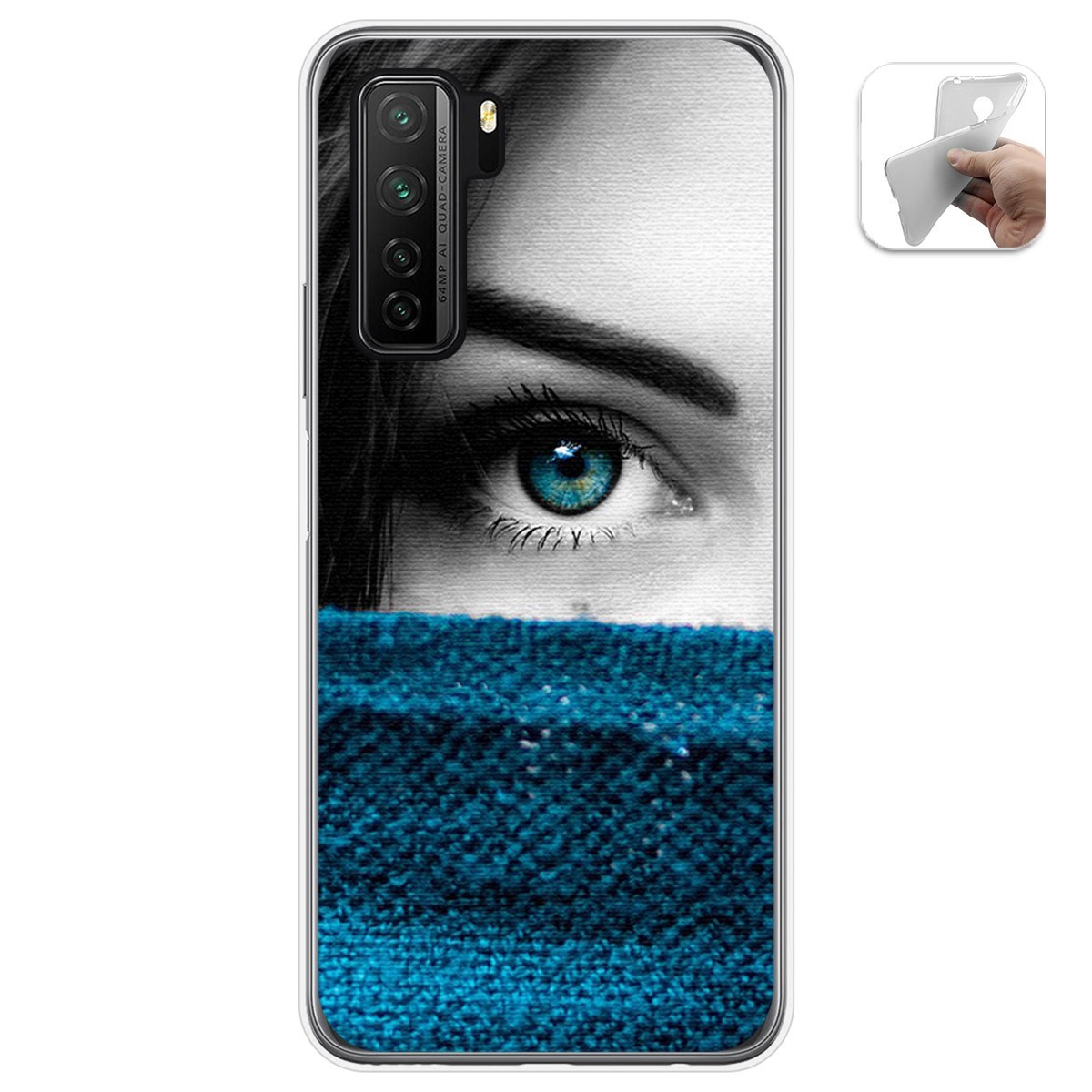 Funda Gel Tpu para  Huawei P40 Lite 5G diseño Ojo Dibujos