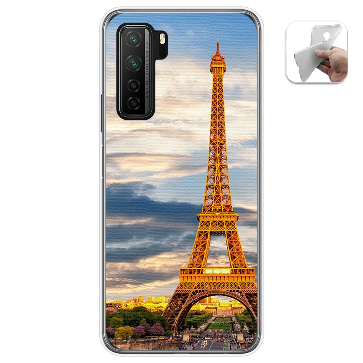 Funda Gel Tpu para  Huawei P40 Lite 5G diseño Paris Dibujos