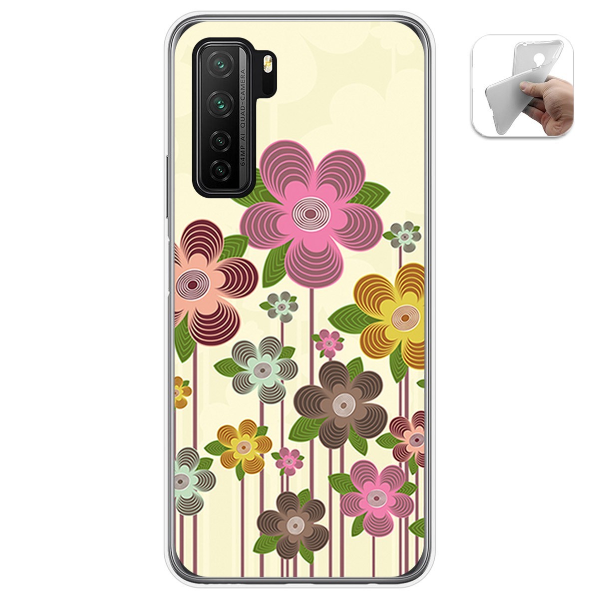 Funda Gel Tpu para  Huawei P40 Lite 5G diseño Primavera En Flor Dibujos