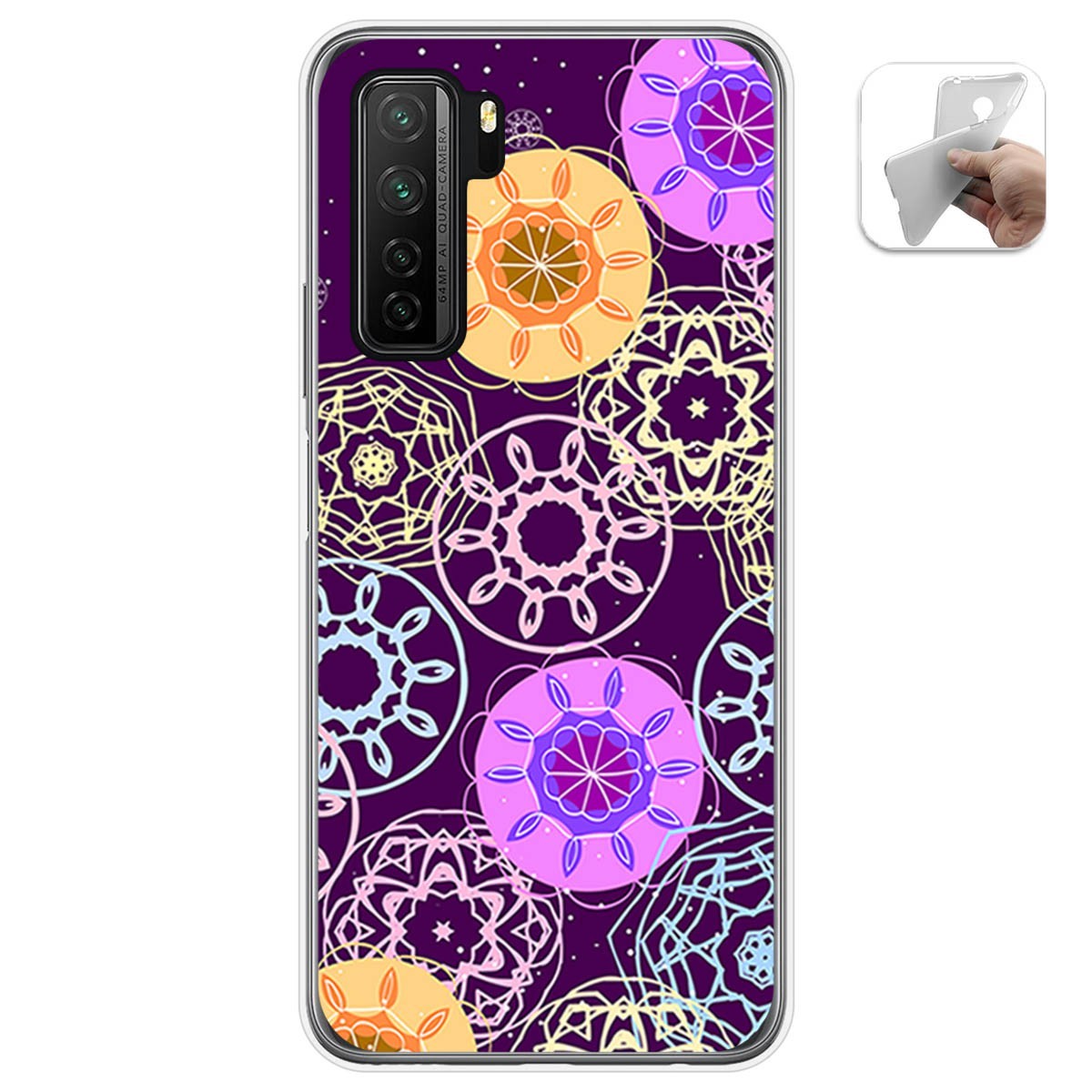 Funda Gel Tpu para  Huawei P40 Lite 5G diseño Radial Dibujos