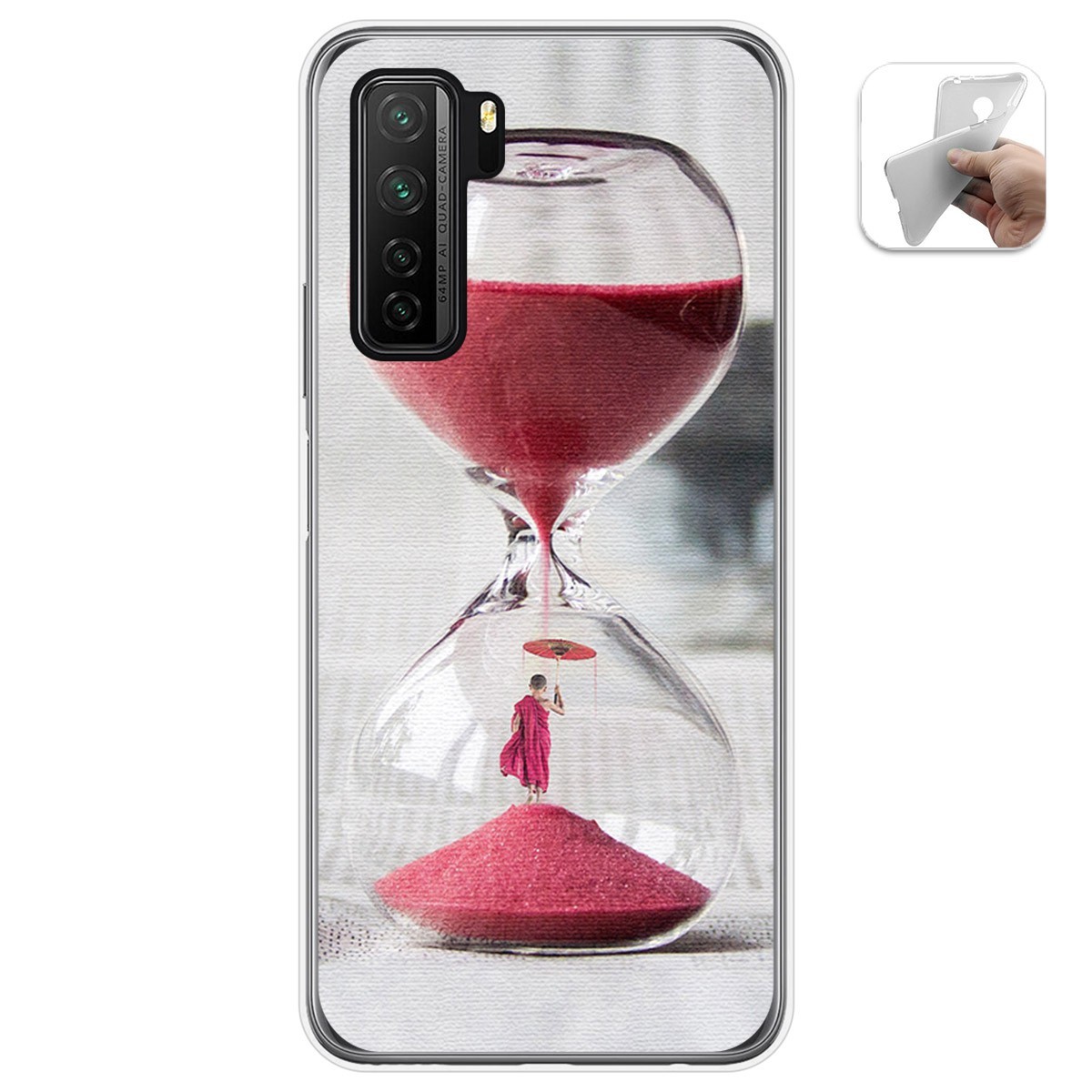 Funda Gel Tpu para  Huawei P40 Lite 5G diseño Reloj Dibujos