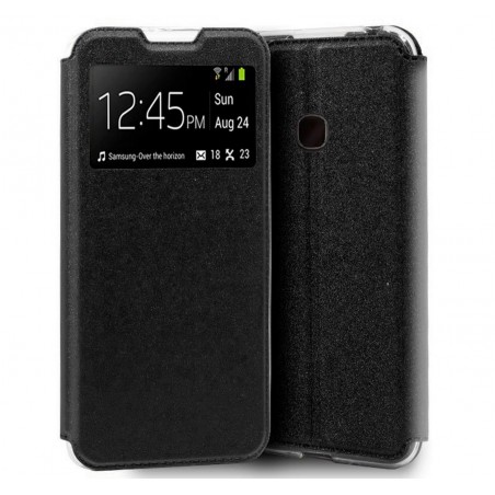 Funda Libro Soporte con Ventana para Bq Aquaris X2 / X2 Pro color Negra
