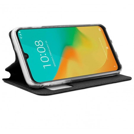 Funda Libro Soporte con Ventana para Bq Aquaris X2 / X2 Pro color Negra