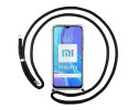 Funda Colgante Transparente para Xiaomi Redmi 9 con Cordon Negro