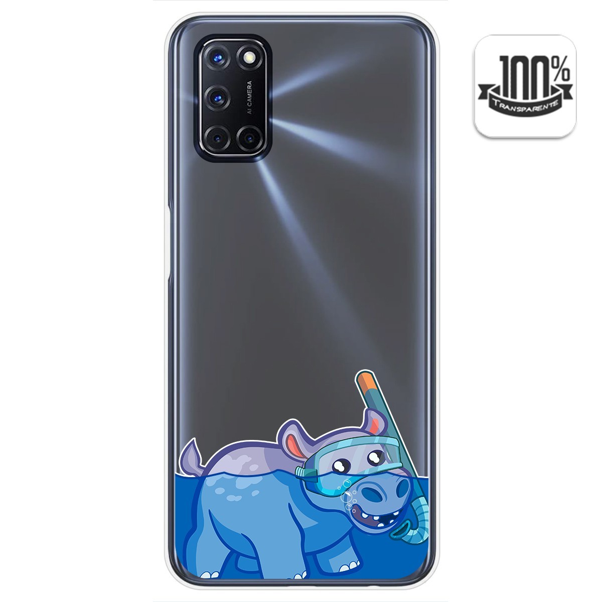 Funda Gel Transparente para Oppo A52 / Oppo A72 diseño Hipo Dibujos