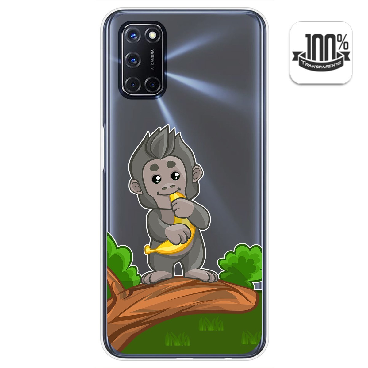 Funda Gel Transparente para Oppo A52 / Oppo A72 diseño Mono Dibujos