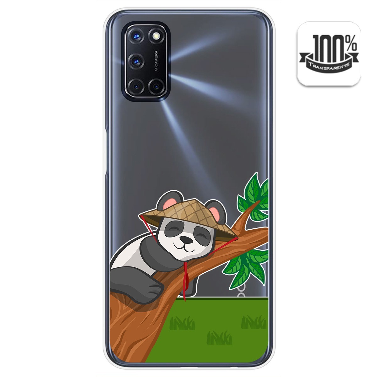 Funda Gel Transparente para Oppo A52 / Oppo A72 diseño Panda Dibujos