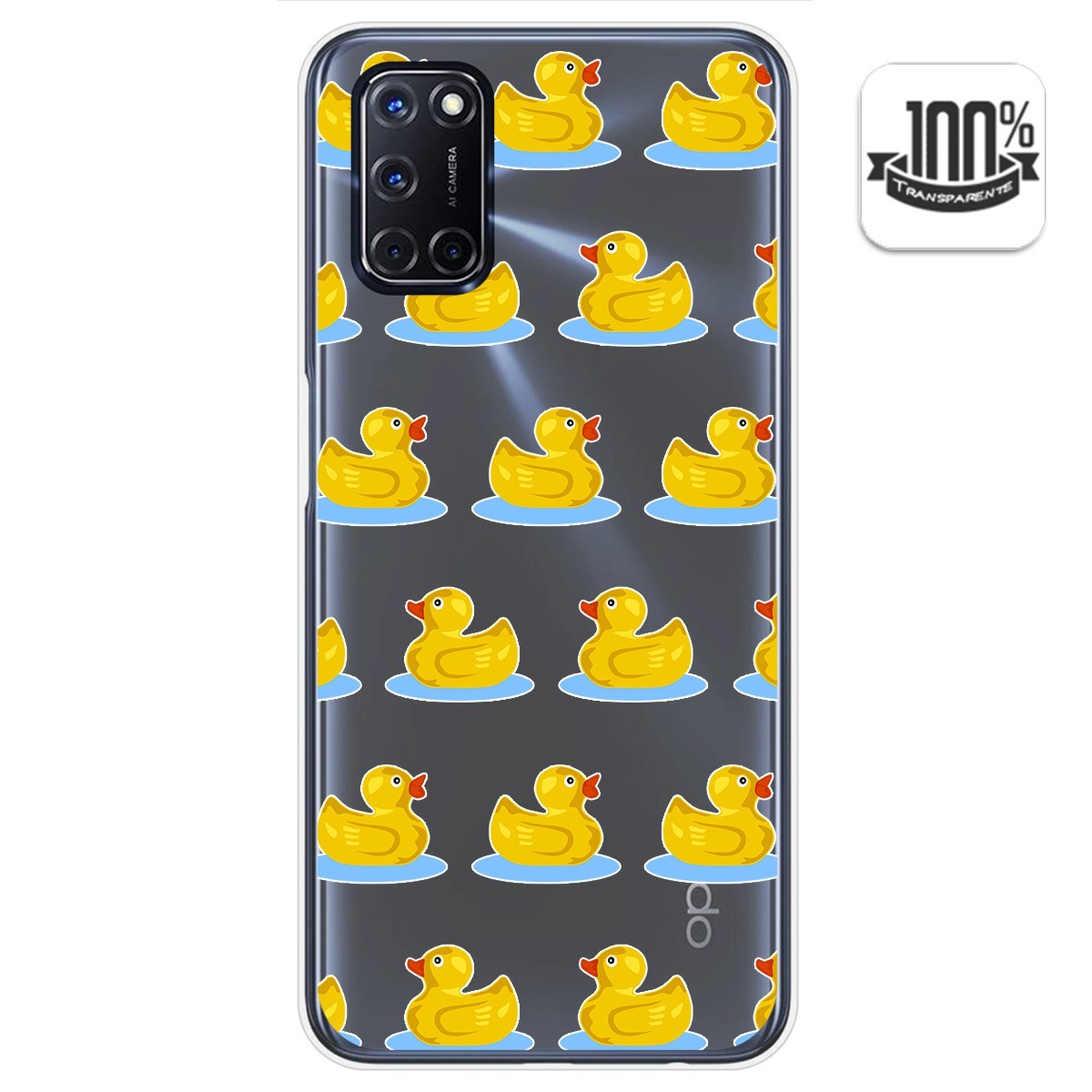 Funda Gel Transparente para Oppo A52 / Oppo A72 diseño Pato Dibujos