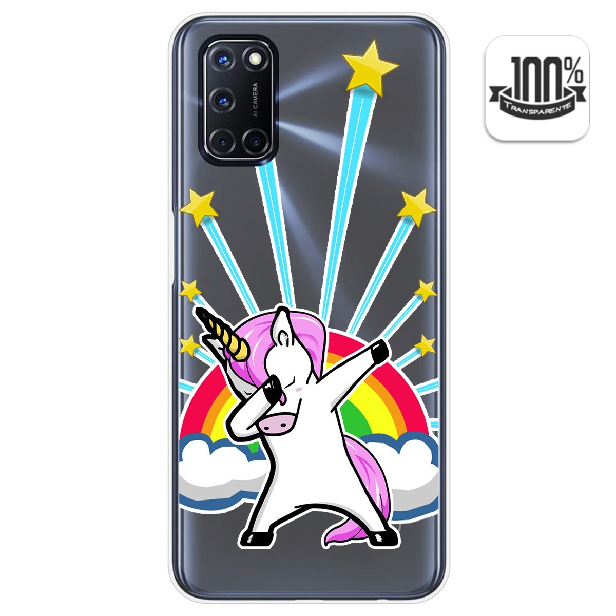 Funda Gel Transparente para Oppo A52 / Oppo A72 diseño Unicornio Dibujos
