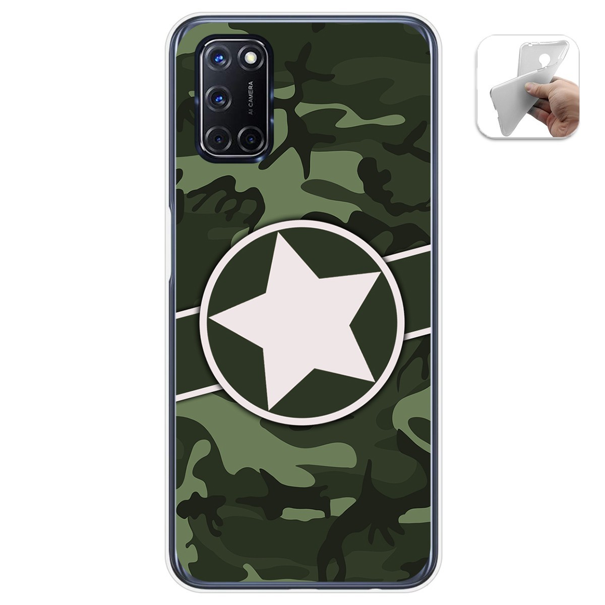 Funda Gel Tpu para Oppo A52 / Oppo A72 diseño Camuflaje 01 Dibujos