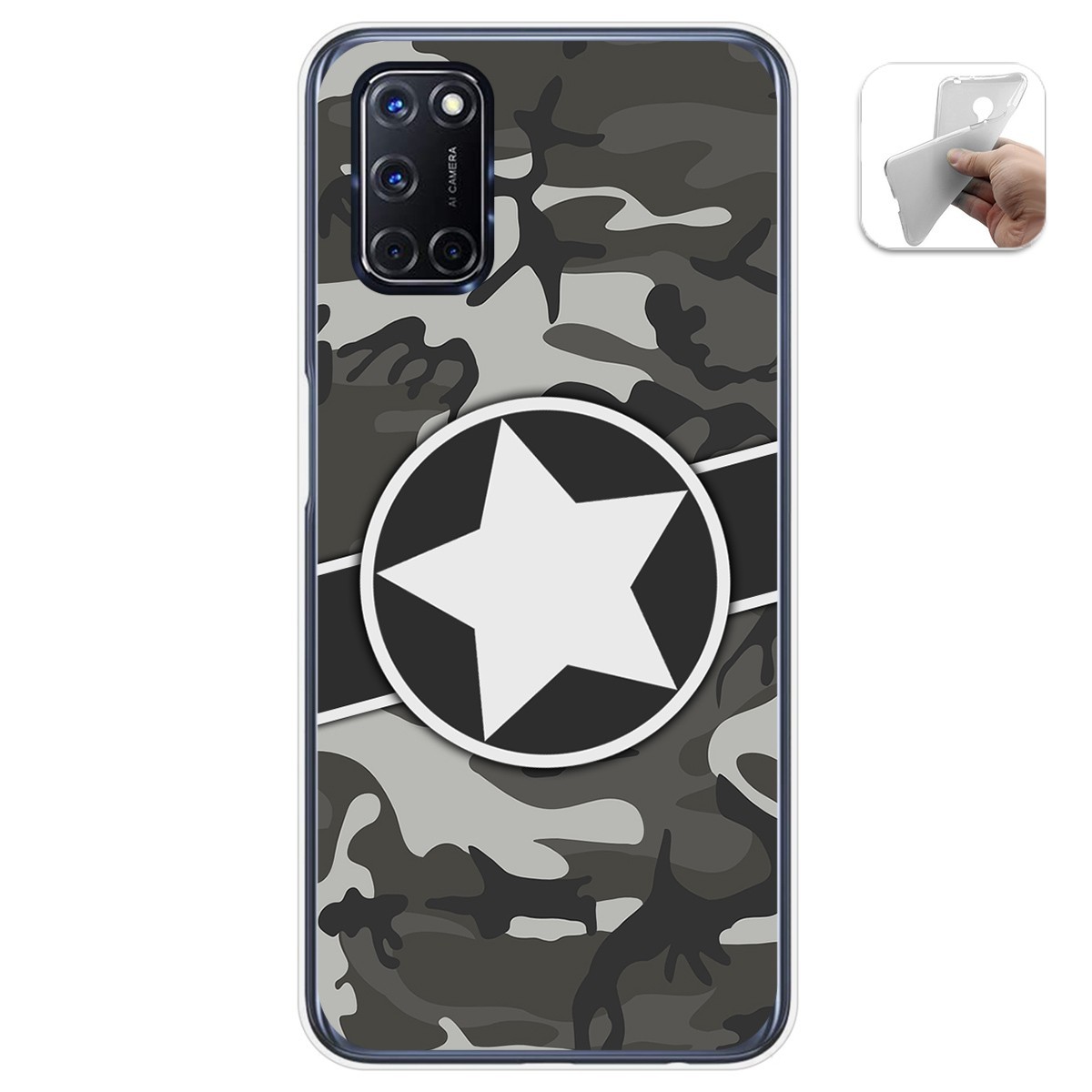 Funda Gel Tpu para Oppo A52 / Oppo A72 diseño Camuflaje 02 Dibujos