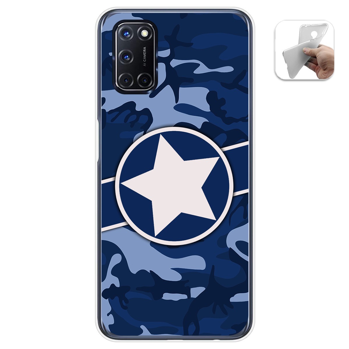 Funda Gel Tpu para Oppo A52 / Oppo A72 diseño Camuflaje 03 Dibujos