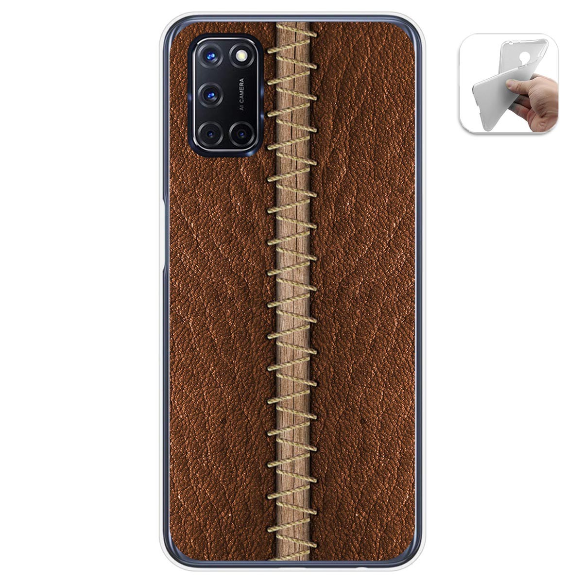 Funda Gel Tpu para Oppo A52 / Oppo A72 diseño Cuero 01 Dibujos
