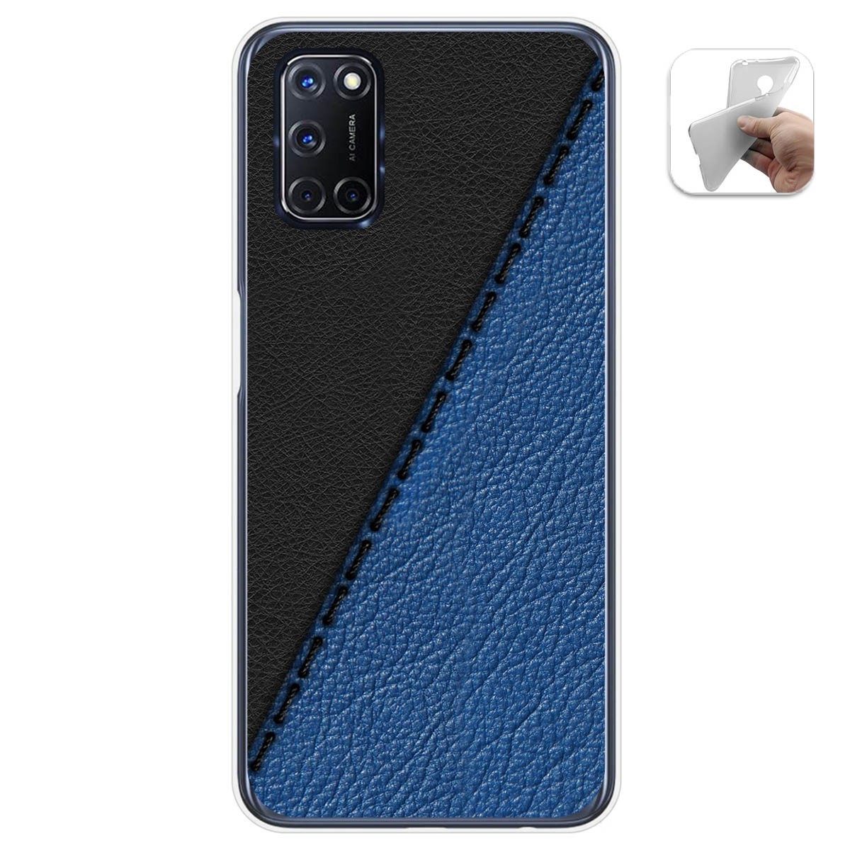 Funda Gel Tpu para Oppo A52 / Oppo A72 diseño Cuero 02 Dibujos