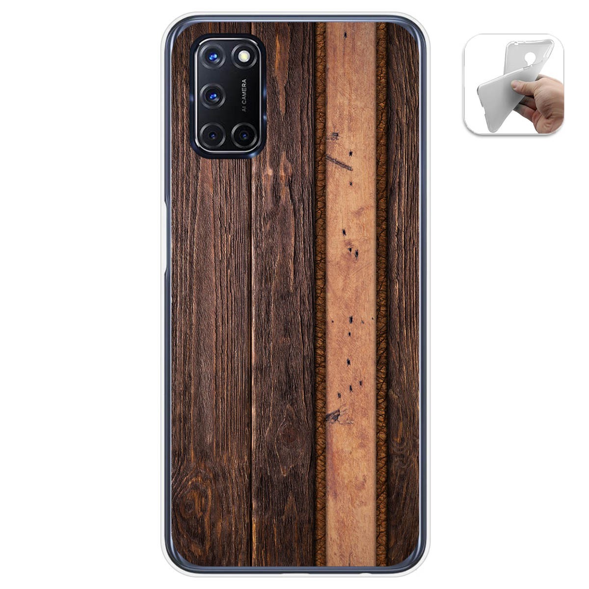 Funda Gel Tpu para Oppo A52 / Oppo A72 diseño Madera 05 Dibujos