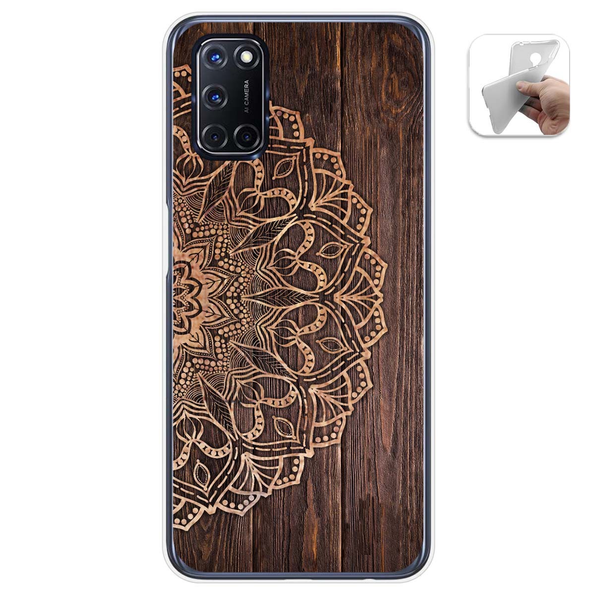 Funda Gel Tpu para Oppo A52 / Oppo A72 diseño Madera 06 Dibujos