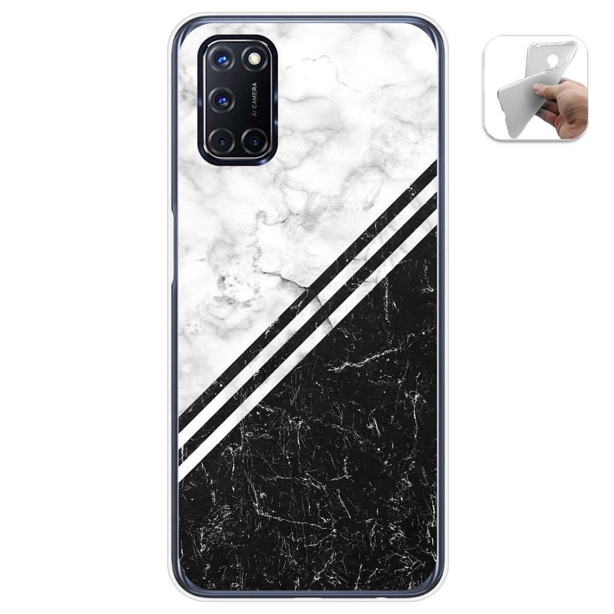 Funda Gel Tpu para Oppo A52 / Oppo A72 diseño Mármol 01 Dibujos
