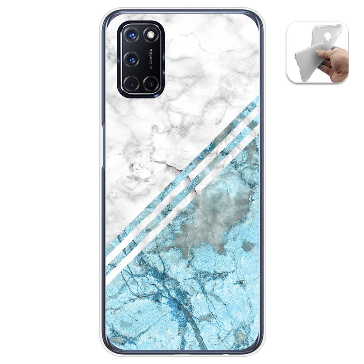 Funda Gel Tpu para Oppo A52 / Oppo A72 diseño Mármol 02 Dibujos