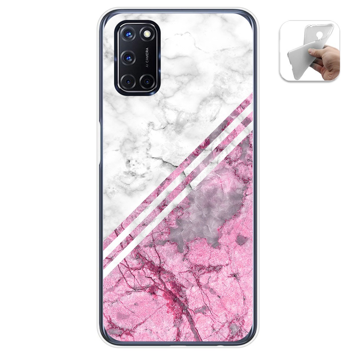 Funda Gel Tpu para Oppo A52 / Oppo A72 diseño Mármol 03 Dibujos