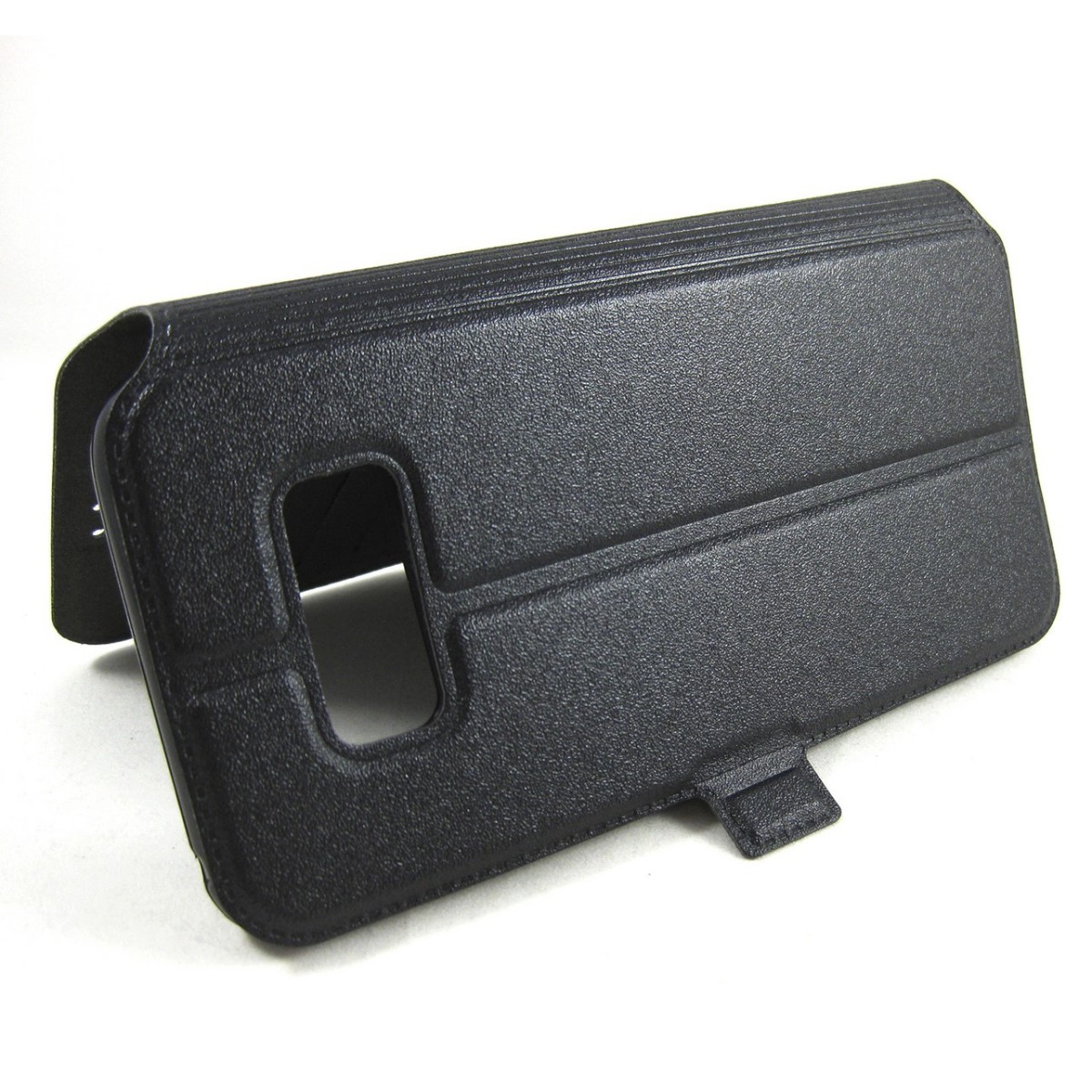 Funda Soporte Piel Negra para Samsung Galaxy S8 Flip Libro