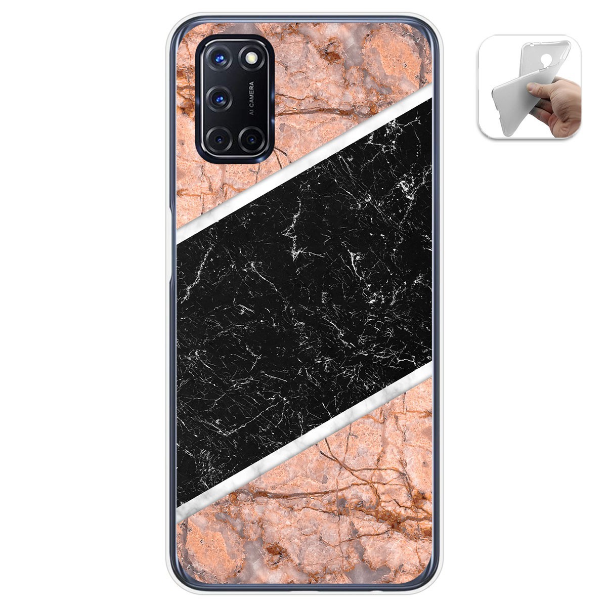 Funda Gel Tpu para Oppo A52 / Oppo A72 diseño Mármol 07 Dibujos