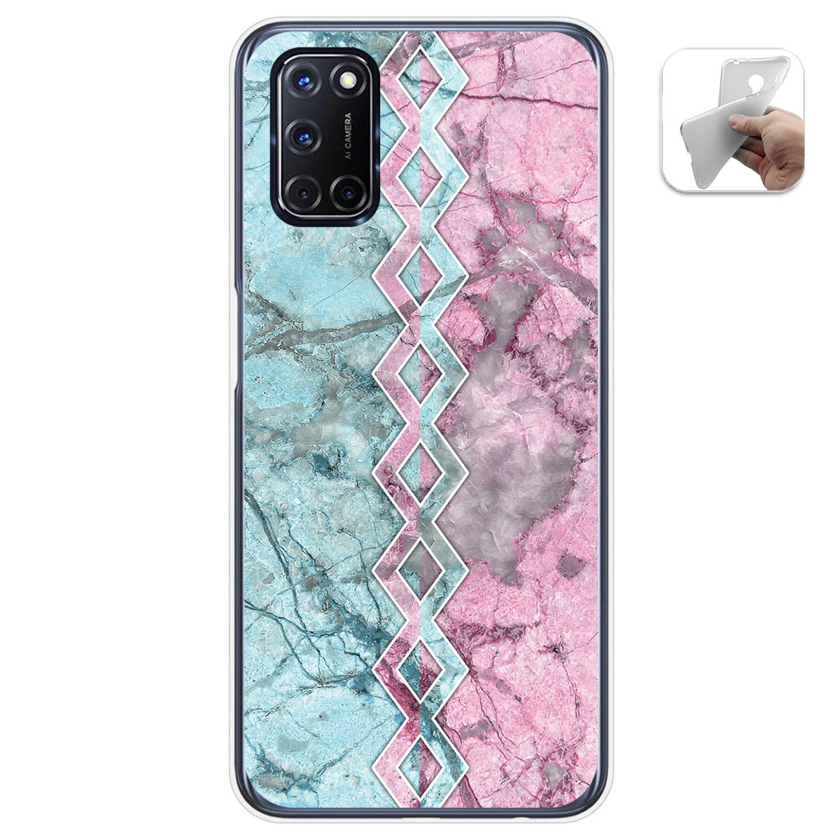Funda Gel Tpu para Oppo A52 / Oppo A72 diseño Mármol 08 Dibujos