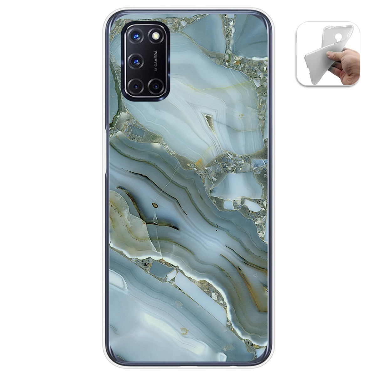 Funda Gel Tpu para Oppo A52 / Oppo A72 diseño Mármol 09 Dibujos
