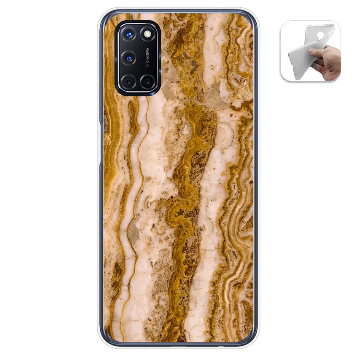Funda Gel Tpu para Oppo A52 / Oppo A72 diseño Mármol 10 Dibujos
