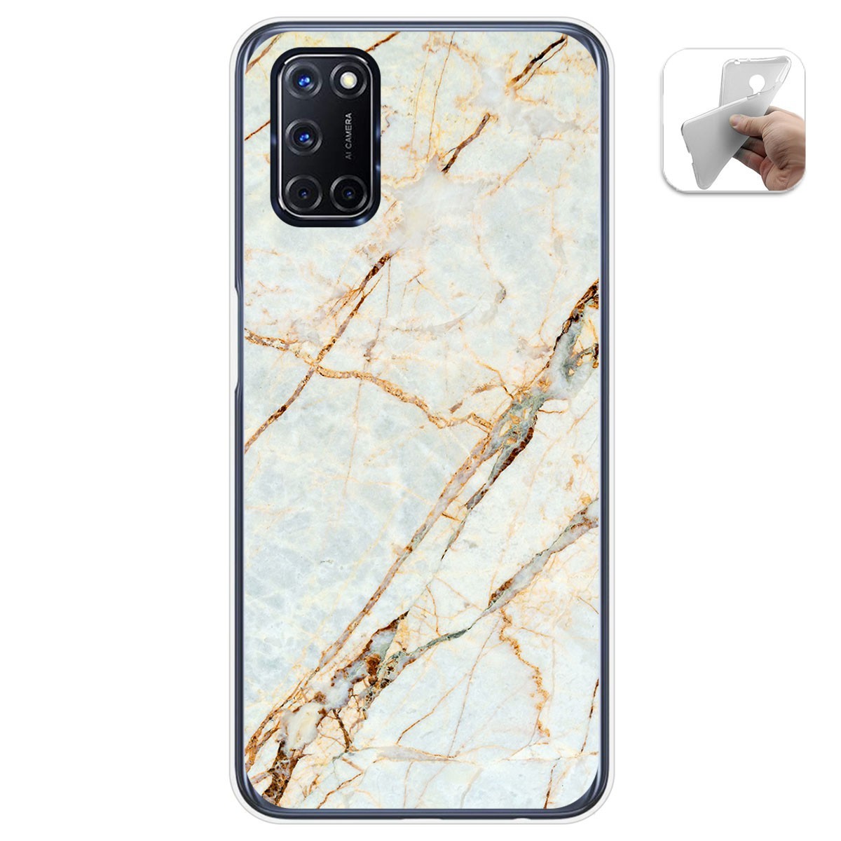 Funda Gel Tpu para Oppo A52 / Oppo A72 diseño Mármol 13 Dibujos