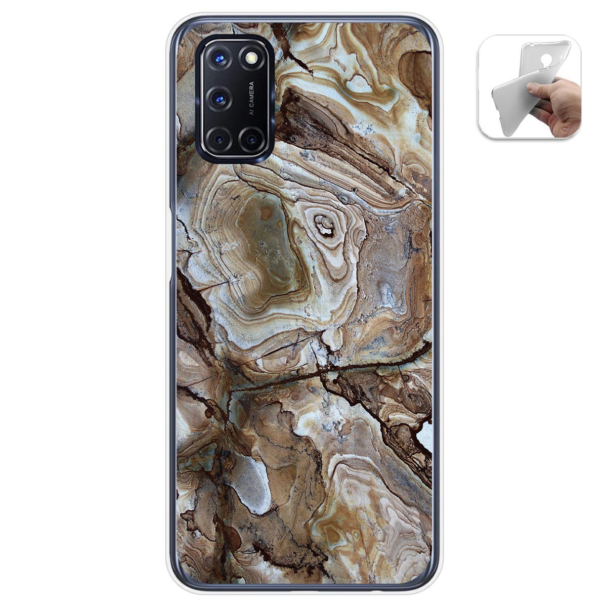 Funda Gel Tpu para Oppo A52 / Oppo A72 diseño Mármol 14 Dibujos