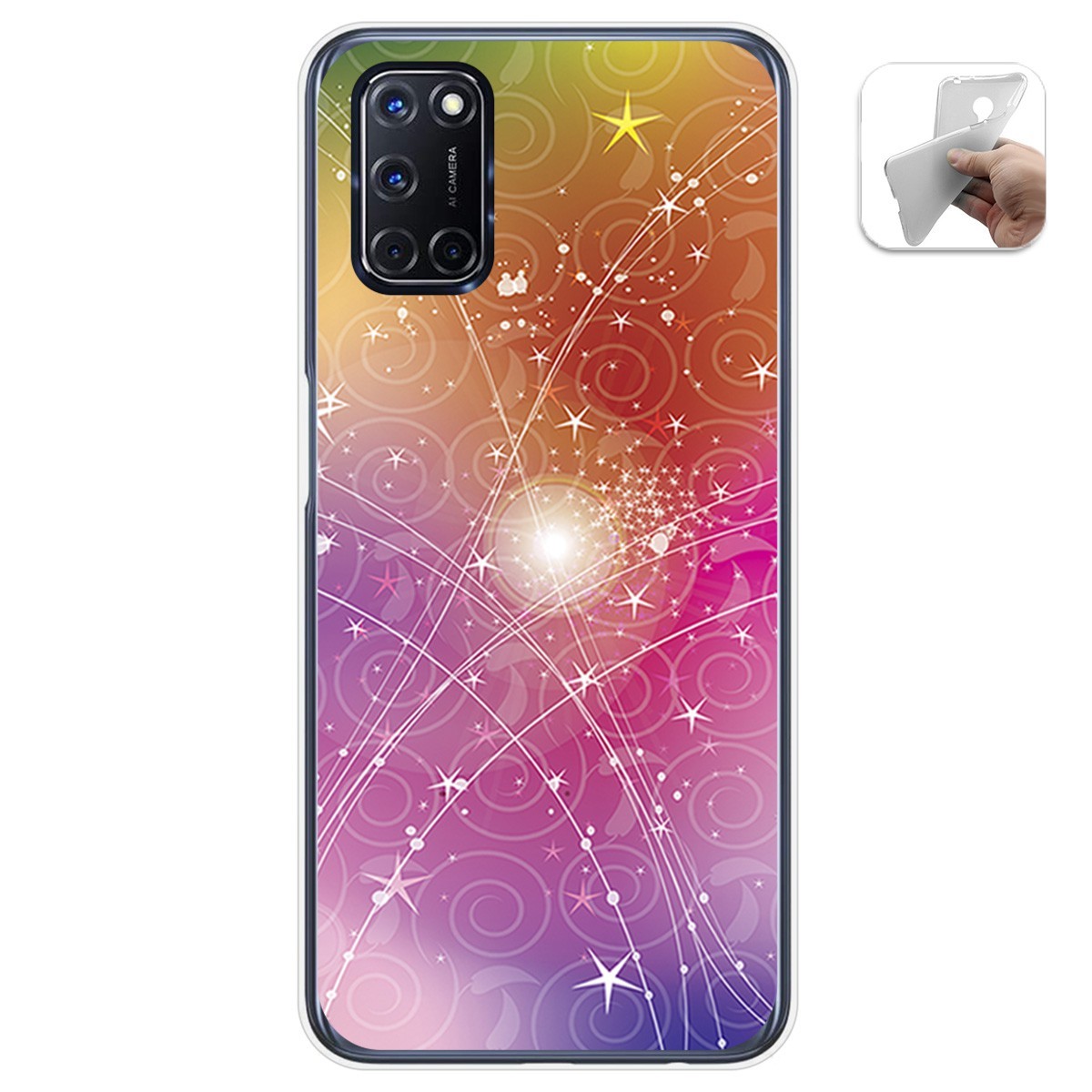 Funda Gel Tpu para Oppo A52 / Oppo A72 diseño Abstracto Dibujos