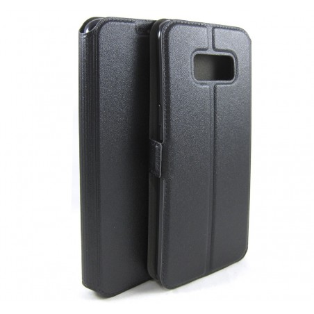 Funda Soporte Piel Negra para Samsung Galaxy S8 Plus Flip Libro