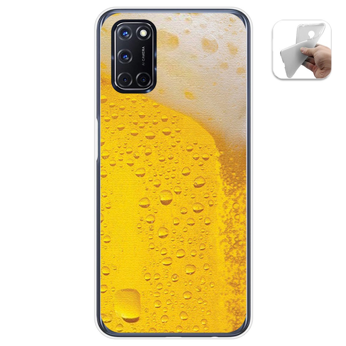 Funda Gel Tpu para Oppo A52 / Oppo A72 diseño Cerveza Dibujos